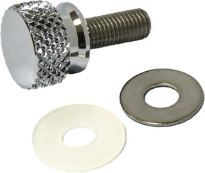 Harddrive - Knurled Seat Knob 1/4-28 Stepped Chrome - 05-319
