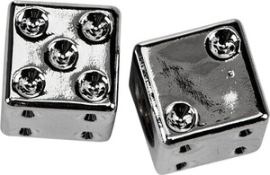 Harddrive - Valve Stem Caps Chrome Dice  Pr - W99-6217C(2)