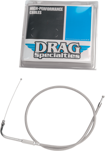 Drag Specialties - Idle Cable - 37-9/10" - Braided - Stainless Braided Idle Cable - 5341600B