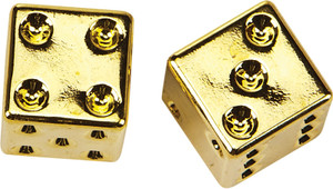 Harddrive - Valve Stem Caps Gold Dice - W99-6217G(2)