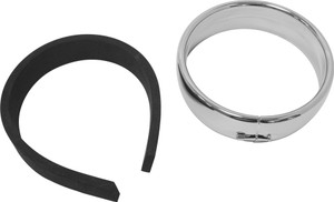 Harddrive - Frenched Headlight Trim Ring Chrome 5-3/4 Clamp Style - 38-047