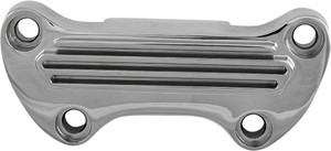 Harddrive - Handlebar Clamp Chrome Finned W/skirt - 03-0106