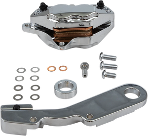 Hawg Halters Inc - 4 Pist Rear Caliper Kit Chrome 25mm Flt 08-up - RKHTCC548