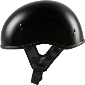 Highway 21 - .357 Solid Half Helmet Gloss Black Lg - F77-1100L