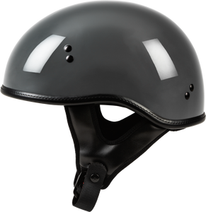 Highway 21 - .357 Solid Half Helmet Grey Md - F77-1103M