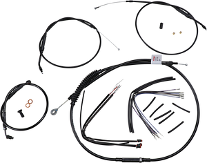 Burly Brand - Handlebar Cable and Brake Line Kit - Extended - Sportsters - 12" T-Bar Handlebars - ABS - Extended Handlebar Cable and Brake Line Kit for Sportsters with ABS - B30-1268