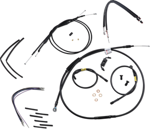 Burly Brand - Cable Kit - Jail Bar - 14" Handlebars - Black Vinyl - Jail Bar Cable Kit - B30-1213