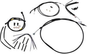 Burly Brand - Handlebar Cable and Brake Line Kit - 16" Wide Glide Gorilla Handlebars - Handlebar Cable and Brake Line Kit for Wide Glide Gorilla Handlebars - B30-1216