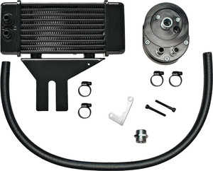 Jagg - Lowmount 10-row Oil Cooler Black - 750-2500 Jagg - Lowmount 10-row Oil Cooler Black - 750-2500