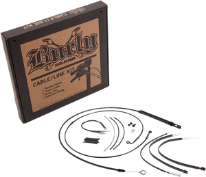 Burly Brand - Cable Kit - Jail Bar - 14" Handlebars - Black Vinyl - Jail Bar Cable Kit - B30-1263