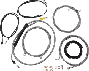 La Choppers - Cable Kit - 12" - 14" Ape Hanger Handlebars - ABS - Stainless - Complete Plug-and-Play Cable Kit - LA-8056KT3-13