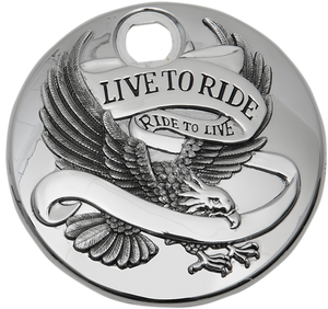 Drag Specialties - Live to Ride Console Door - Chrome - "Live to Ride" Fuel Console Door - T22-0150CA