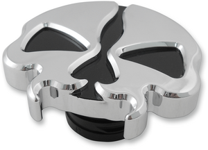 Drag Specialties - Gas Cap - Non-Vented Split Skull - Chrome - Split Skull Gas Cap  Non-Vented - 78049 Drag Specialties - Gas Cap - Non-Vented Split Skull - Chrome - Split Skull Gas Cap  Non-Vented - 78049