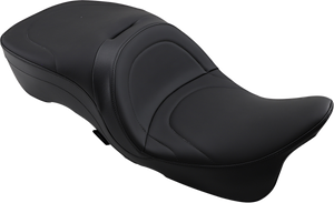 Drag Specialties - Touring Seat - Mild Stitch - FL '09-'22 - Backrest Compatible 2-Up Leather Touring Seat  Mild Stitched - 0801-0833