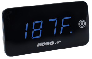 Koso - Super Slim Touch Screen Volt & Temp Gauge Blue Display - BA068040 Koso - Super Slim Touch Screen Volt & Temp Gauge Blue Display - BA068040