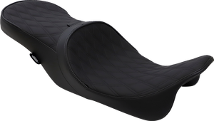 Drag Specialties - Low Touring Seat - Diamond - Driver's Backrest - FL '08-'22 - Low Profile Touring Seat - 0801-1008 Drag Specialties - Low Touring Seat - Diamond - Driver's Backrest - FL '08-'22 - Low Profile Touring Seat - 0801-1008