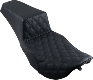 Saddlemen - Step-Up Seat - Front Lattice Stitch - Black - Step-Up Seat  Front Lattice Stitch - 897-06-172