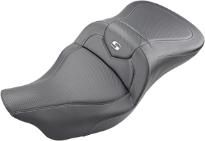 Saddlemen - Roadsofa Seat - Carbon Fiber - without Backrest - Black - '09-'23 FLHTCUTG - Roadsofa Trike Seat - 808-07B-185T
