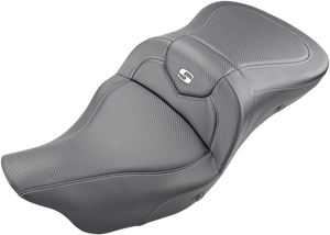 Saddlemen - Roadsofa Seat - Heated - Carbon Fiber - without Backrest - '09-'23 FLHTCUTG - Roadsofa Trike Seat - 808-07B-185THC