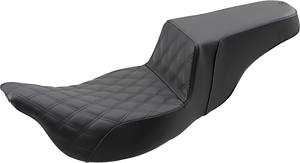 Saddlemen - Step-Up Seat - Extended Reach - Front Lattice Stitch - FL '08-'23 - Extended Reach Step-Up Seats - 808-07B-172E