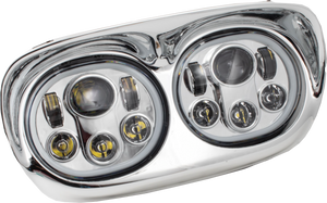 Letric Lighting Co - Led Headlight Chr/chr Halo Fltr `98-13 - LLC-LRHP-HCC Letric Lighting Co - Led Headlight Chr/chr Halo Fltr `98-13 - LLC-LRHP-HCC