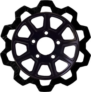 Lyndall Brakes - 9 Spoke Rotor, Rear Blk/blk Bow Tie 11.5",5mm - 4102-2133