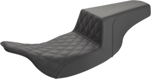 Saddlemen - Step-Up Seat - Front Lattice Stitch - Black - Step-Up Seat  Front Lattice Stitch - 897-07-172