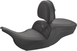 Saddlemen - Roadsofa Carbon Fiber Seat - With Driver Backrest - Black - Roadsofa Carbon Fiber Seat - 897-07-185BR