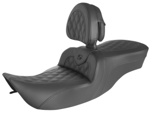 Saddlemen - Roadsofa Seat - Full Lattice Stitch - With Backrest - Roadsofa Lattice Stitch Seat - 897-06-182BR Saddlemen - Roadsofa Seat - Full Lattice Stitch - With Backrest - Roadsofa Lattice Stitch Seat - 897-06-182BR