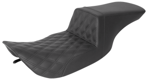 Saddlemen - Step-Up Seat - Front Lattice Stitch - Black - FLH - Step-Up Seat  Front Lattice Stitch - 897-06-192