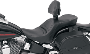 Saddlemen - Seat - Explorer - With Backrest - Stitched - Black - FLSTF '07-'17 - Explorer Seat - 806-12-030