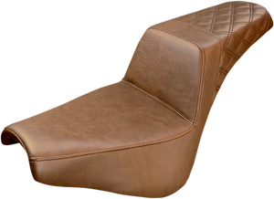 Saddlemen - Step-Up Seat - Rear Lattice Stitch - Brown - Step-Up Seat  Rear Lattice Stitch - 818-30-173BR