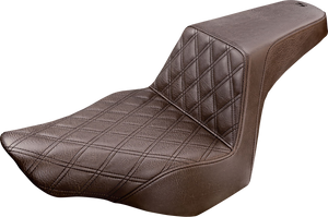 Saddlemen - Step-Up Seat - Front Lattice Stitch - Brown - FXSB - Step-Up Seat  Front Lattice Stitch - 813-27-172BR