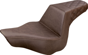 Saddlemen - Step-Up Seat - Rear Lattice Stitch - Brown - FXSB - Step-Up Seat  Rear Lattice Stitch - 813-27-173BR