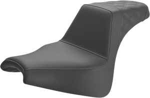 Saddlemen - Step-Up Seat - Rear Lattice Stitch - Black - Step-Up Seat  Rear Lattice Stitch - 818-28-173