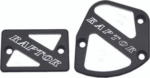 Modquad - Throttle & Brake Cover Set Black Logo Raptor - TSET1-RBLK