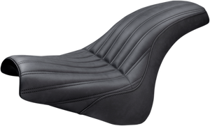 Saddlemen - Knuckle 2-Up Seat - Ribbed - Black - Knuckle 2-Up Seat - 818-28-047K