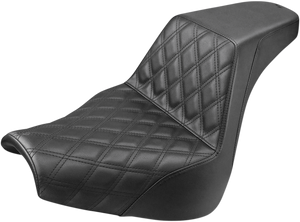 Saddlemen - Step-Up Seat - Front Lattice Stitch - Black - Step-Up Seat  Front Lattice Stitch - 818-31-172