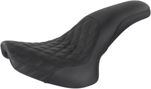 Saddlemen - Profiler Seat - Front Lattice/Rear Smooth - Black - Softail - Profiler Lattice Stitch Seat - 800-01-149