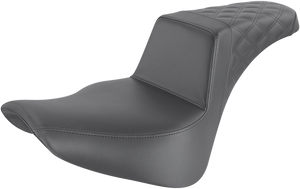 Saddlemen - Step-Up Seat - Rear Lattice Stitch - Black - Step-Up Seat  Rear Lattice Stitch - 818-33-173