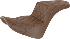 Saddlemen - Step-Up Seat - Full Lattice Stitch - Brown - Step-Up Seat  Full Lattice Stitch - 818-33-175BR