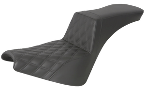 Saddlemen - Step-Up Seat - Front Lattice Stitch - Black - Step-Up Seat  Front Lattice Stitch - 818-30-192