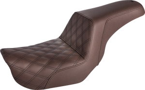Saddlemen - Step-Up Seat - Front Lattice Stitch - Brown - FXD - Step-Up Seat  Front Lattice Stitch - 806-04-172BR