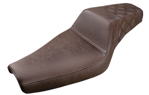 Saddlemen - Step-Up Seat - Rear Lattice Stitch - Brown - XL - Step-Up Seat  Rear Lattice Stitch - 807-11-173BR
