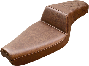 Saddlemen - Step-Up Seat - Rear Lattice Stitch - Brown - XL - Step-Up Seat  Rear Lattice Stitch - 807-03-173BR