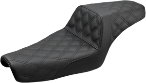 Saddlemen - Step-Up Seat - Full Lattice Stitch - Black - XL - Step-Up Seat  Full Lattice Stitch - 807-11-175