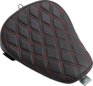 Drag Specialties - Bobber Solo Seat - Double Diamond - Red Stitch - '10-'22 XL - Bobber Solo Seat  Bobber - 0804-0741 Drag Specialties - Bobber Solo Seat - Double Diamond - Red Stitch - '10-'22 XL - Bobber Solo Seat  Bobber - 0804-0741