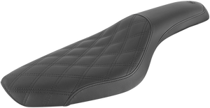 Saddlemen - Profiler Seat - Front Lattice/Rear Smooth - Black - XL - Profiler Lattice Stitch Seat - 879-03-149