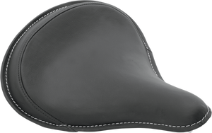 Drag Specialties - Seat - Spring Solo - Large - Black Solar-Reflective Leather/White Perimeter Stitch - Large Spring Solo Seat - 0806-0048