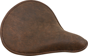 Drag Specialties - Seat - Spring Solo - Low-Profile - Large - Distressed Brown Leather/Perimeter Stitch - Large Low-Profile Spring Solo Seat - 0806-0056